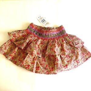 Peek Toddler Girl Paisley Print Smocked Tiered Skirt 2T